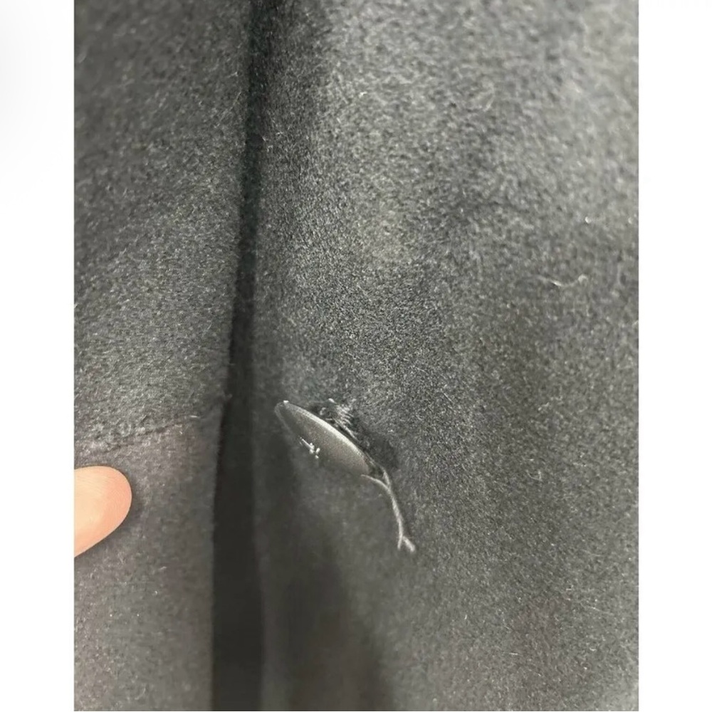 Elegant Black Double-Breasted Women's Trench Coat - Picture 8 of 10